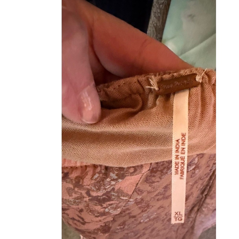422. Free People Boho Floral Sequin Embellished Maxi Dress Pink Boho Open Back - Picture 8 of 8